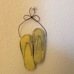 Yellow Flip Flop Wall Decor
